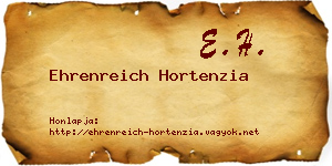 Ehrenreich Hortenzia névjegykártya
