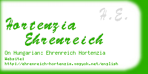 hortenzia ehrenreich business card